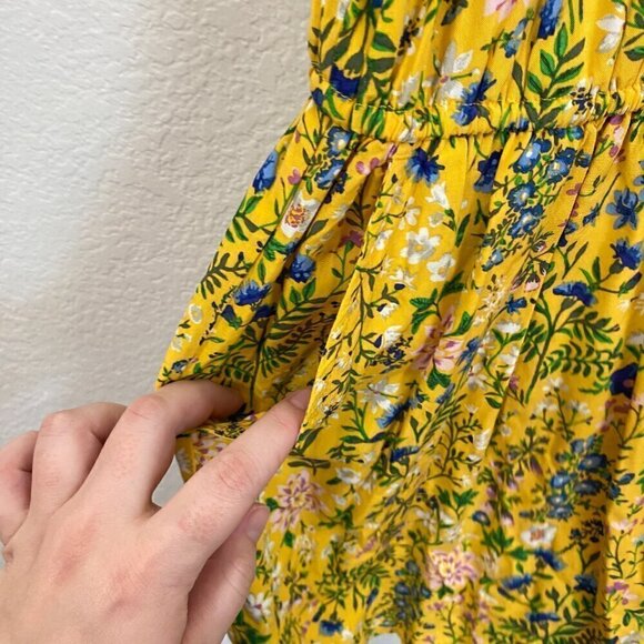 Old Navy Yellow Floral Keyhole Front Romper With Pockets - Picture 4 of 9